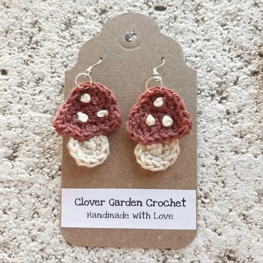 Boho Mushroom Drop Earrings