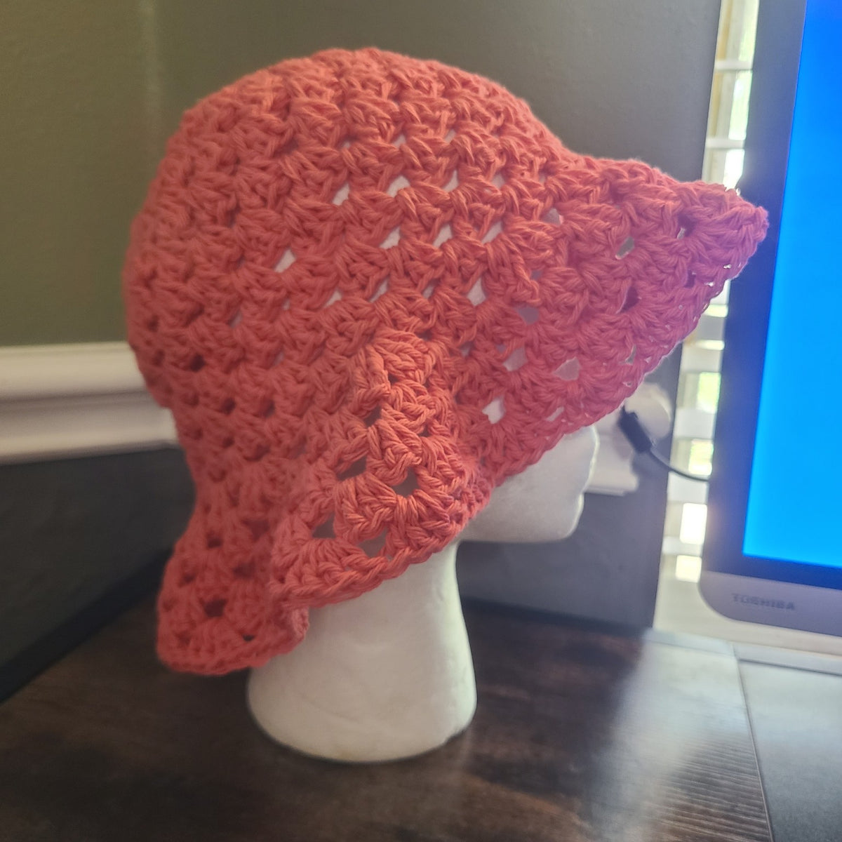 Handmade Crochet Granny Sun Hat | Cotton or Acrylic - Customizable