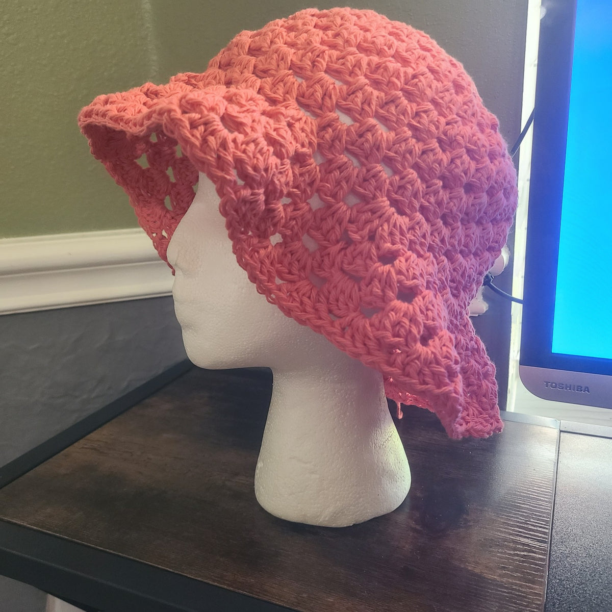 Handmade Crochet Granny Sun Hat | Cotton or Acrylic - Customizable