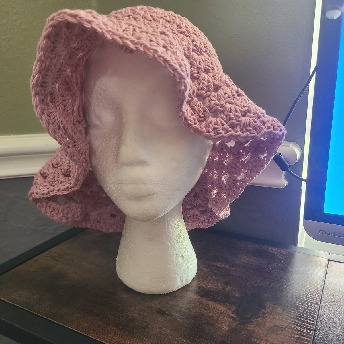 Handmade Crochet Granny Sun Hat | Cotton or Acrylic - Customizable