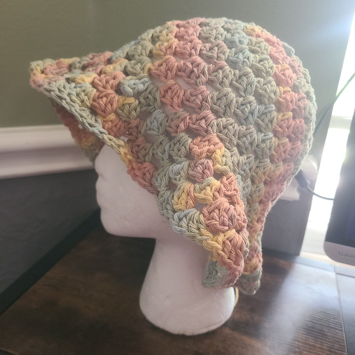 Handmade Crochet Granny Sun Hat | Cotton or Acrylic - Customizable