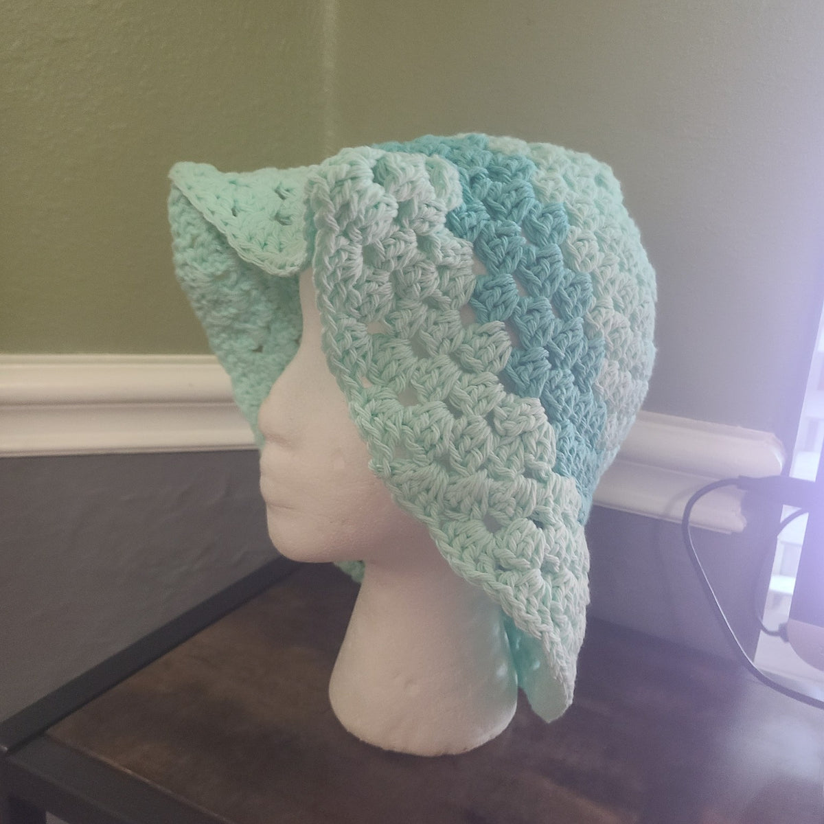 Handmade Crochet Granny Sun Hat | Cotton or Acrylic - Customizable