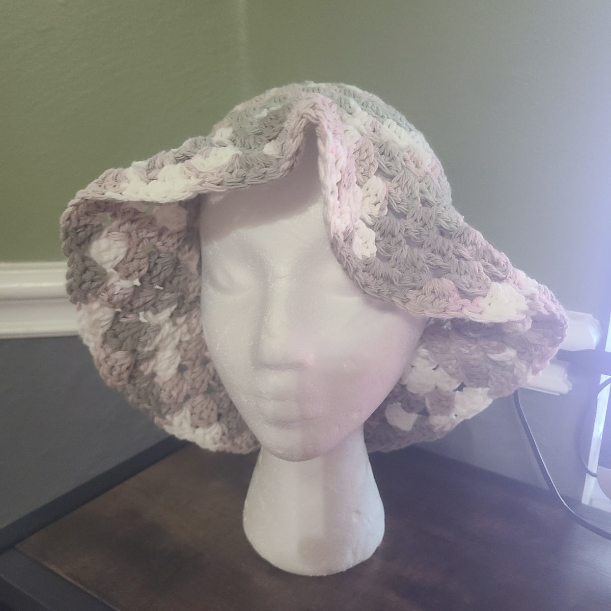 Handmade Crochet Granny Sun Hat | Cotton or Acrylic - Customizable