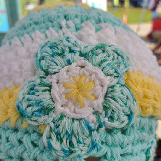 Floral Cloche Hat | Cotton or Acrylic