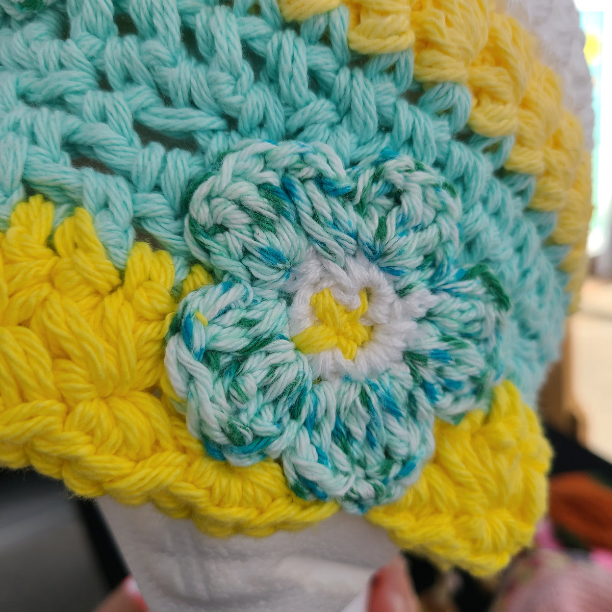 Floral Cloche Hat | Cotton or Acrylic