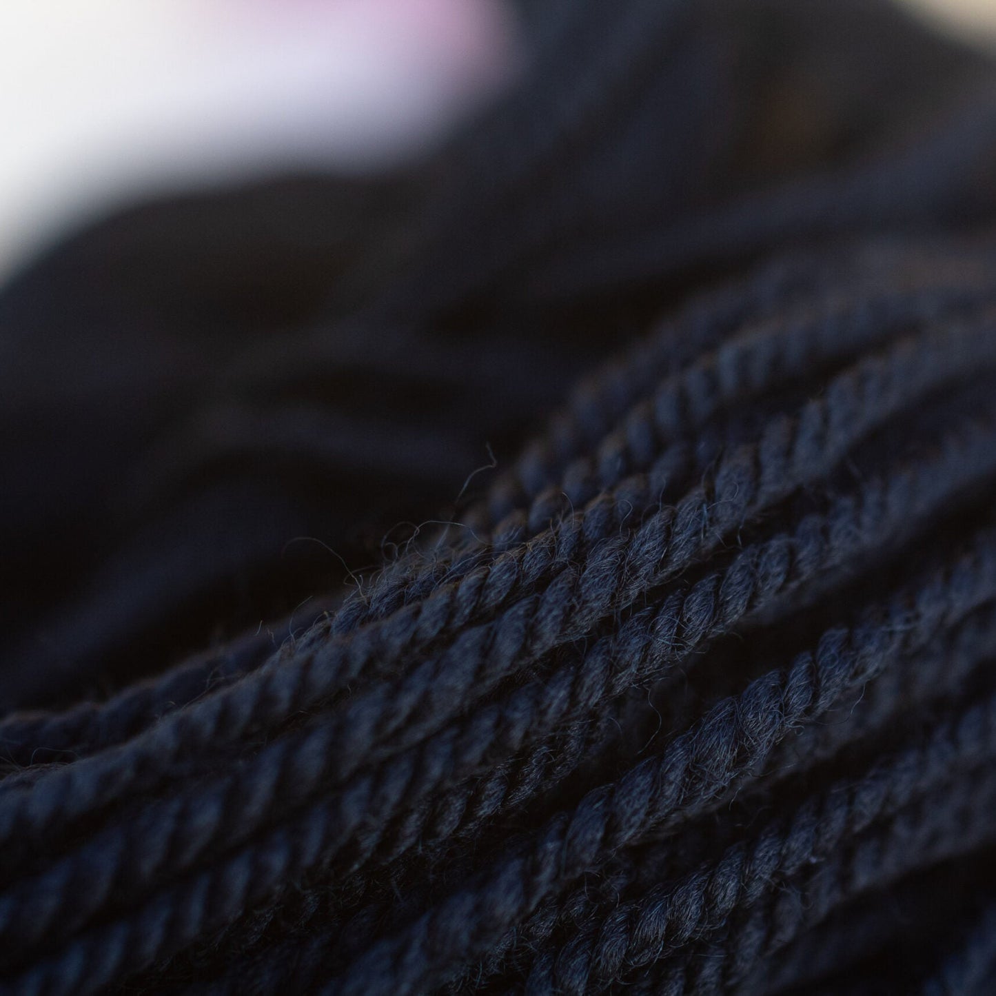 Close-up of dark blue fabric texture
