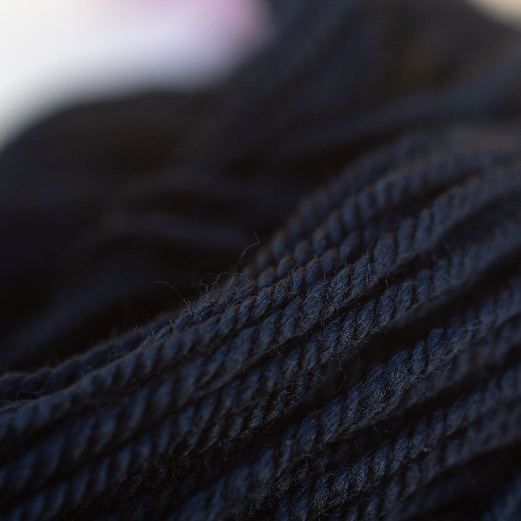 Close-up of dark blue fabric texture