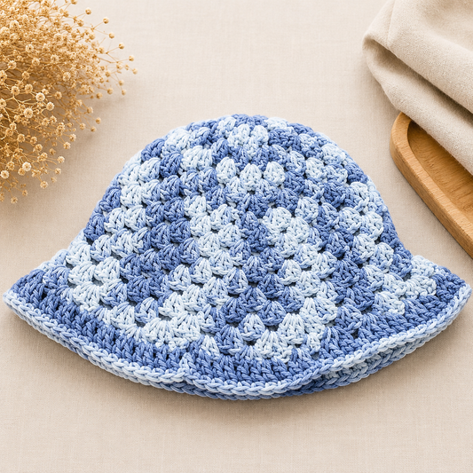 Handmade Crochet Granny Sun Hat | Cotton or Acrylic - Customizable