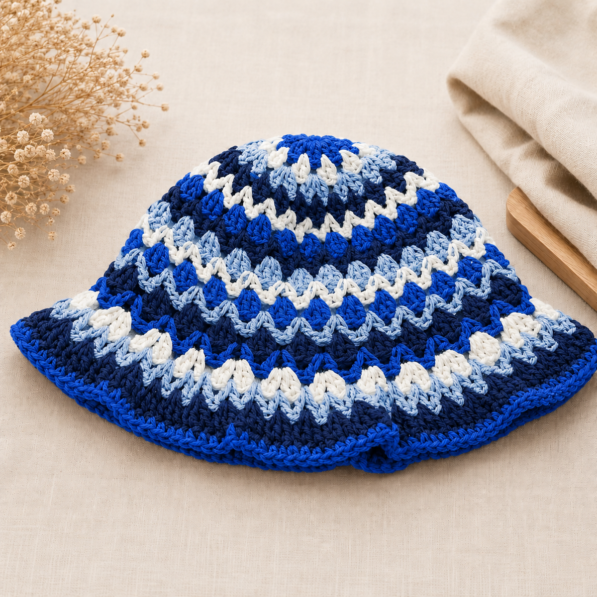 Kelp Bucket Granny Style Sun Hat | Cotton or Acrylic - Customizable