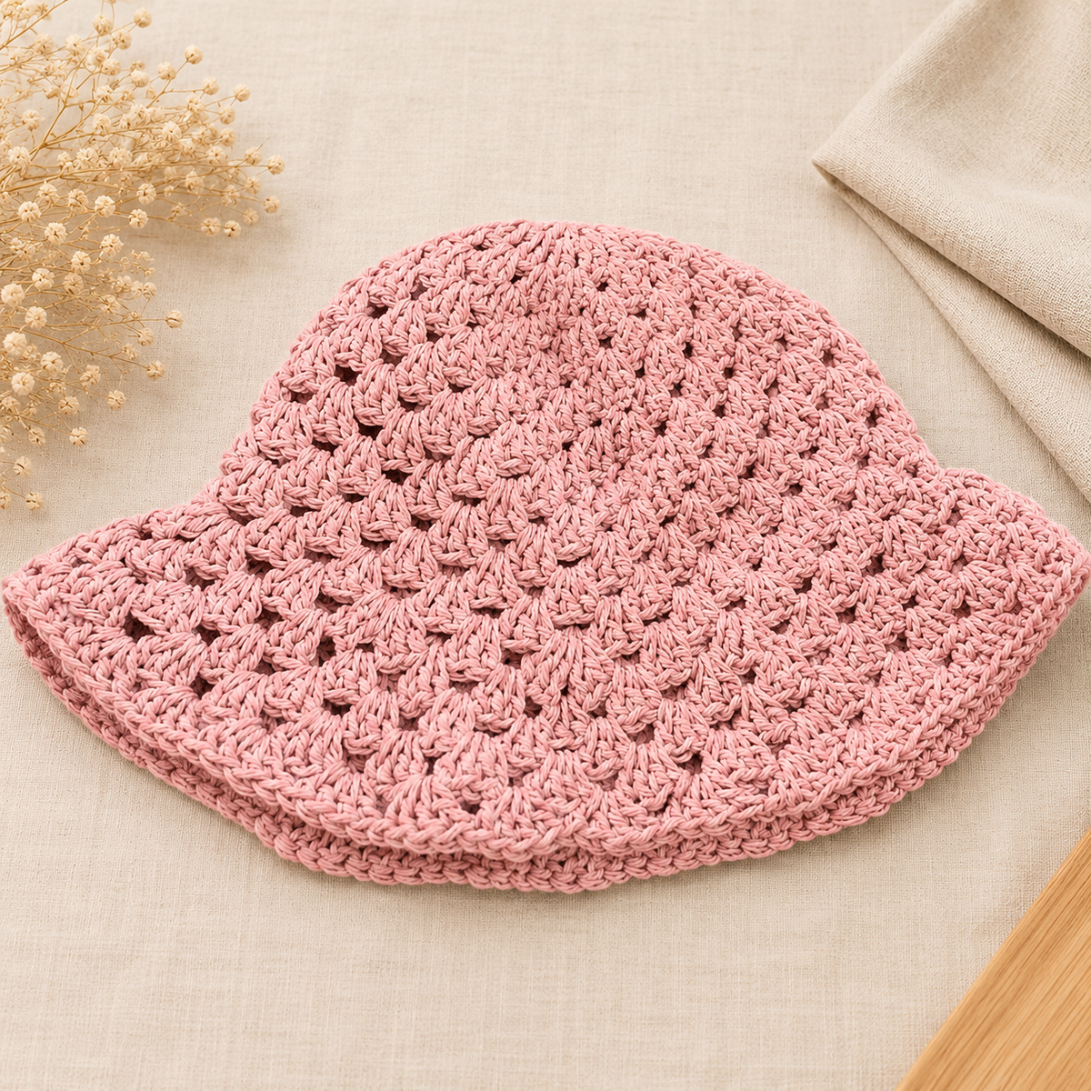 Handmade Crochet Granny Sun Hat | Cotton or Acrylic - Customizable