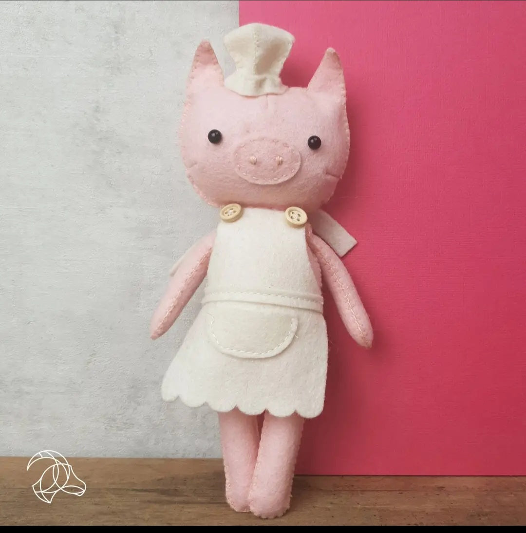 Intermediate Sewing Felt Kit Animal Pig