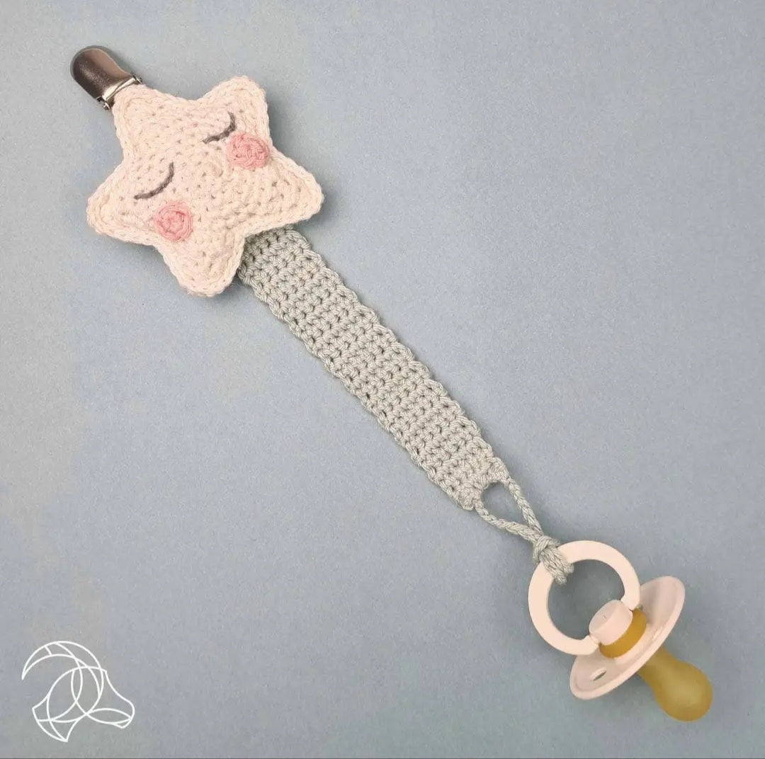 Decorative Nursery Accessory Pink Pacifier Star Clip