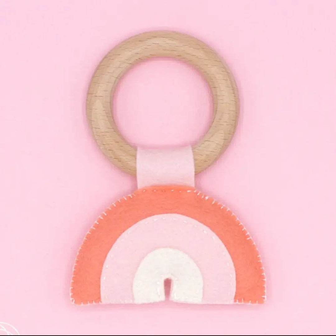 Pink Baby Gift Beginner Sewing Rattle