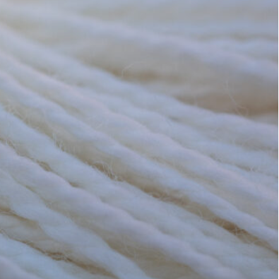 Close-up of white yarn strands
