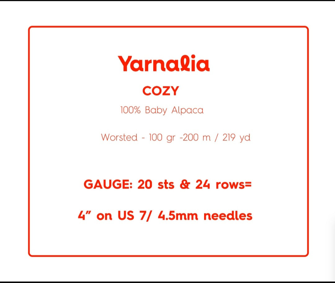 Yarnalia Cozy Worsted Weight Alpaca