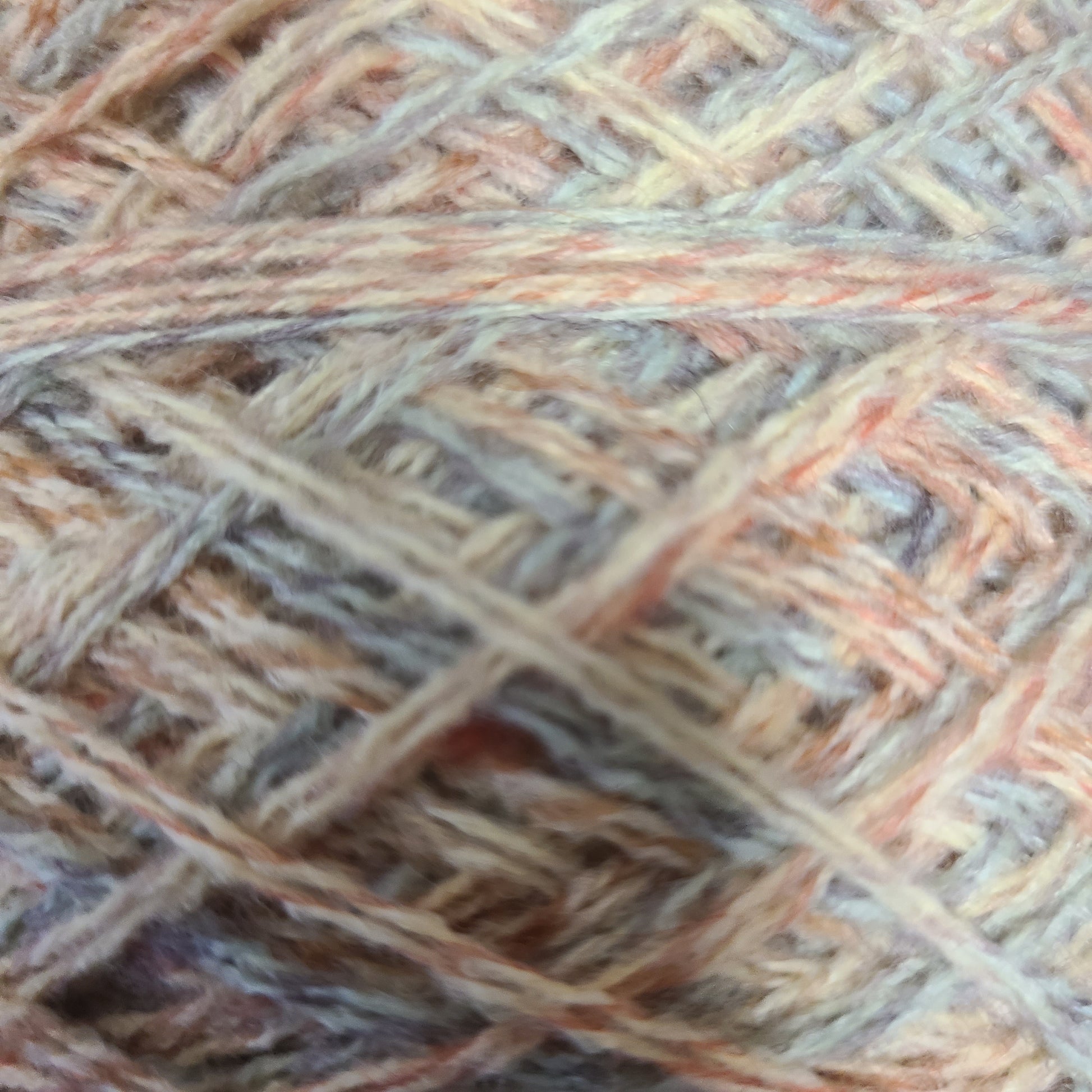 Close-up of multicolored yarn strands