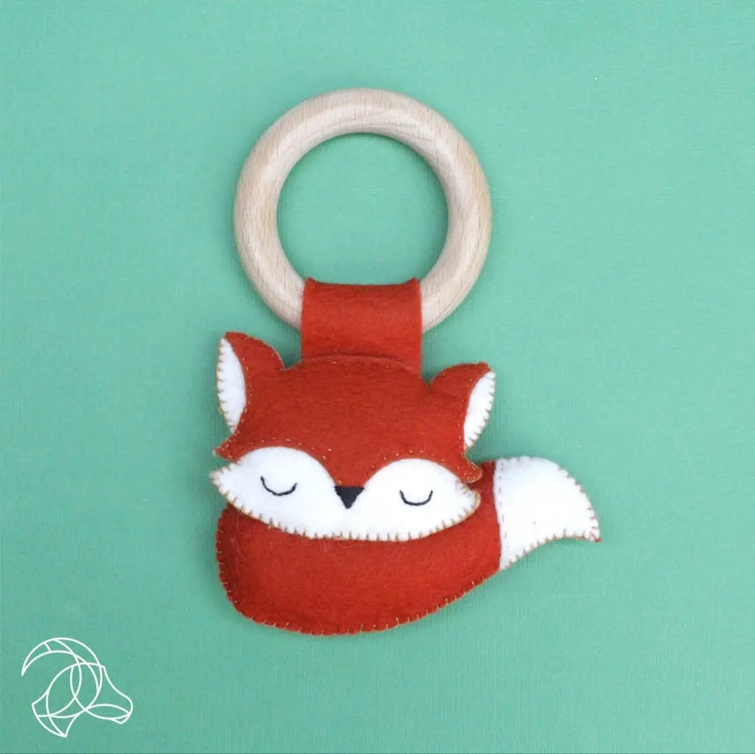 Nursery Decor DIY Kit with a fox design Intermediate Sewing Felt
