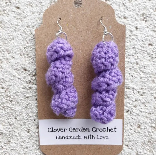 Crochet Dangle Twist Drop Earrings