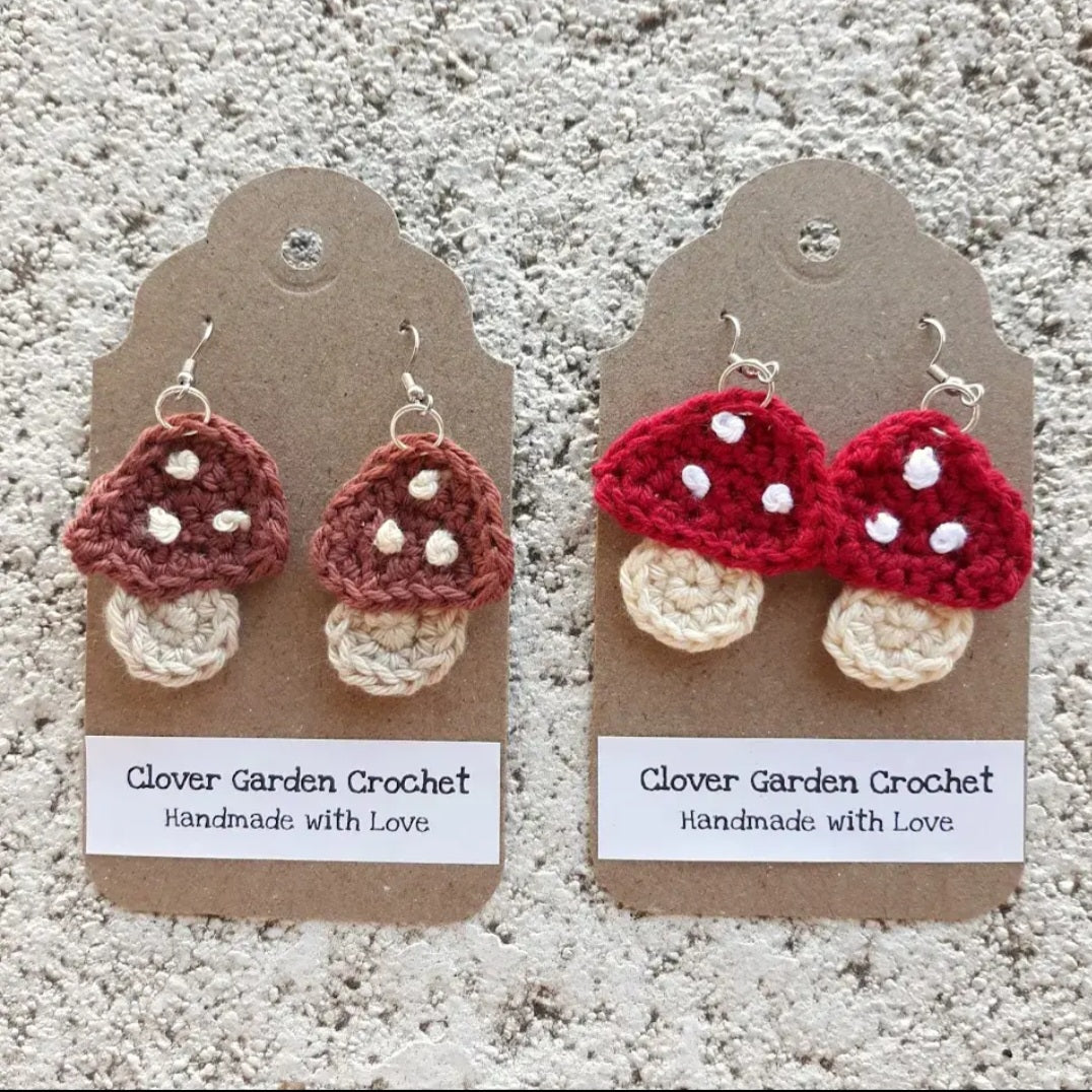 Boho Mushroom Drop Earrings
