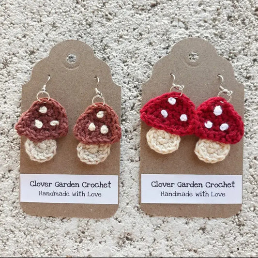 Boho Mushroom Drop Earrings