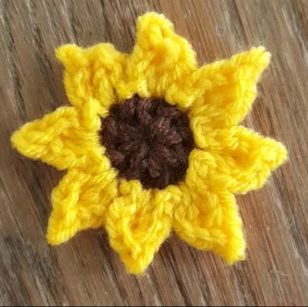 Sunflower Crochet Drop Earrings