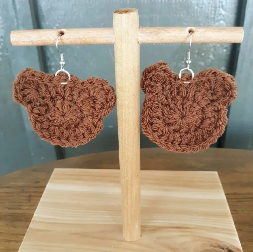 Bear Drop Earrings