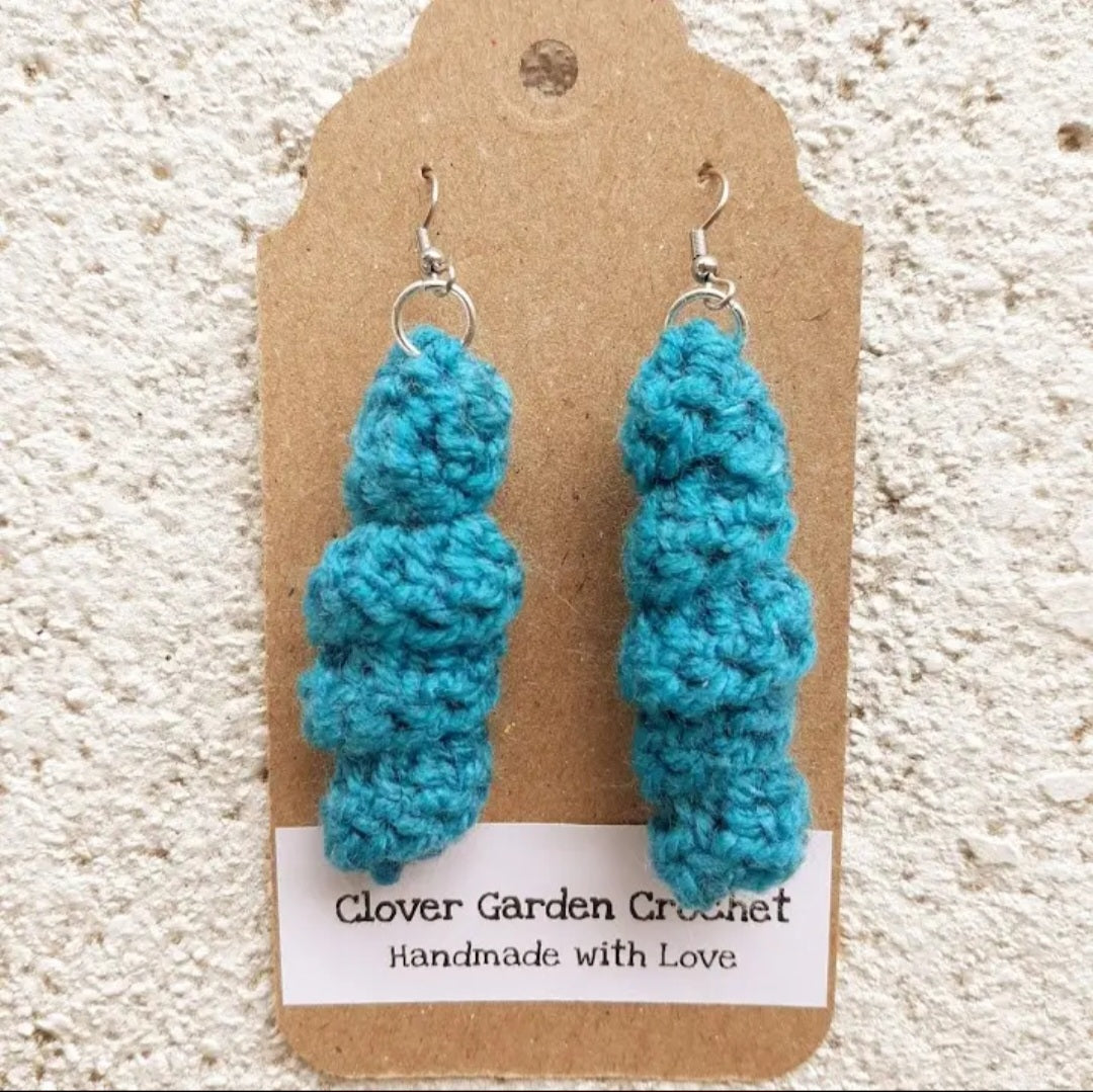 Crochet Dangle Twist Drop Earrings