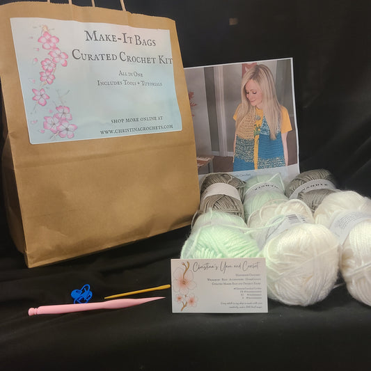 Scrappy Yarn Crochet Kit | Scrap Buster Maker Bag | Beginner-Friendly Crochet Project | Sustainable Yarn Kit