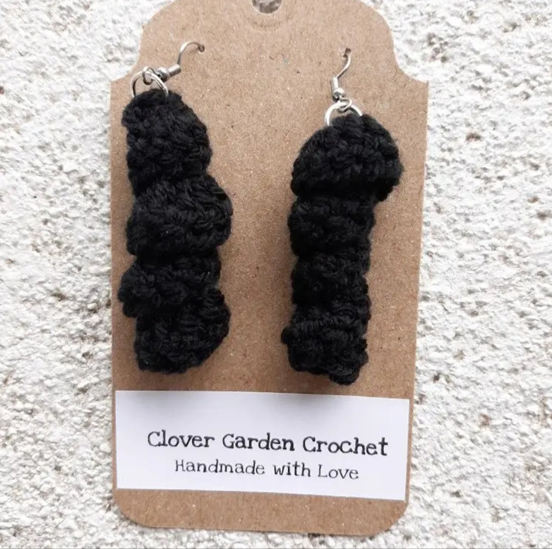 Crochet Dangle Twist Drop Earrings
