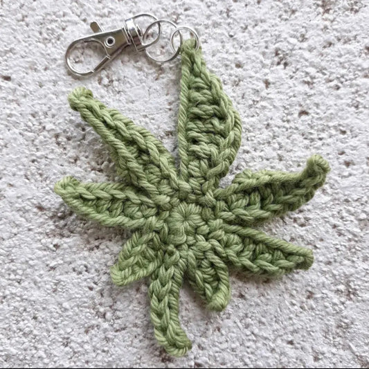 Crochet Leaf Keychains