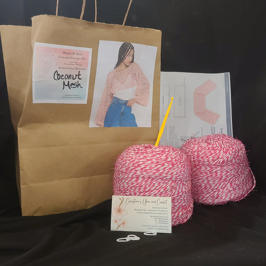 Crochet Coconut Mesh Top Kit | Lightweight Summer Top | Beginner-Friendly Wearable Kit | DIY Crochet Clothing Kit