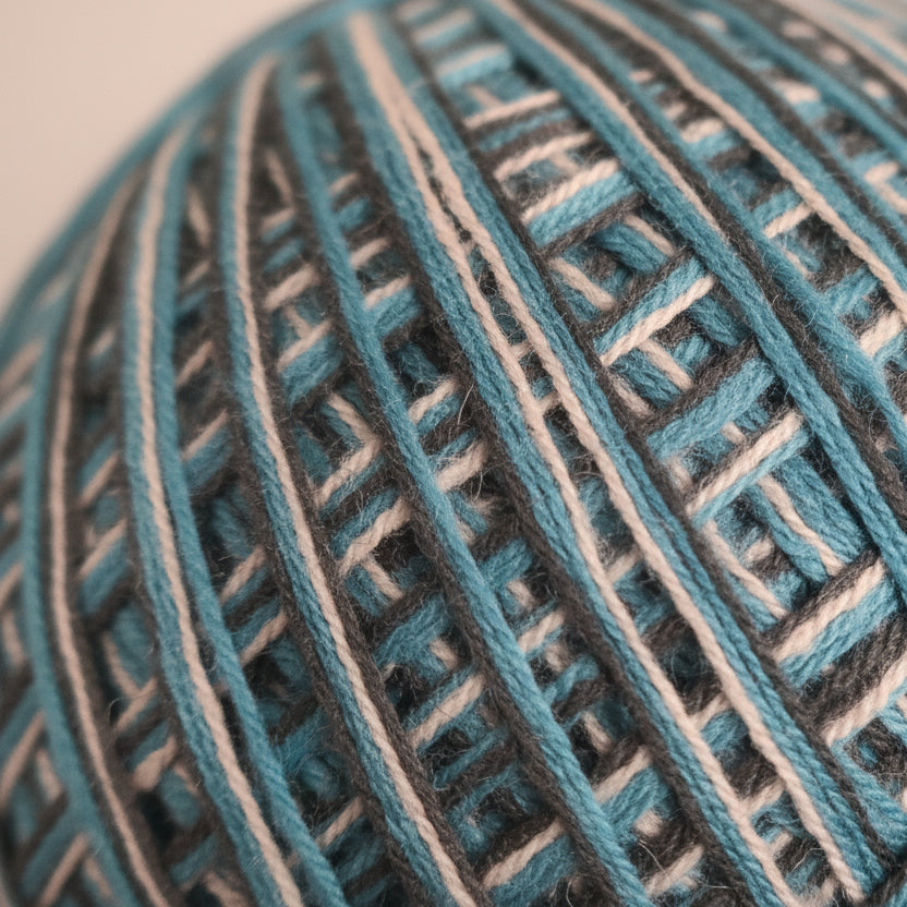 Close-up of textured fabric with geometric pattern